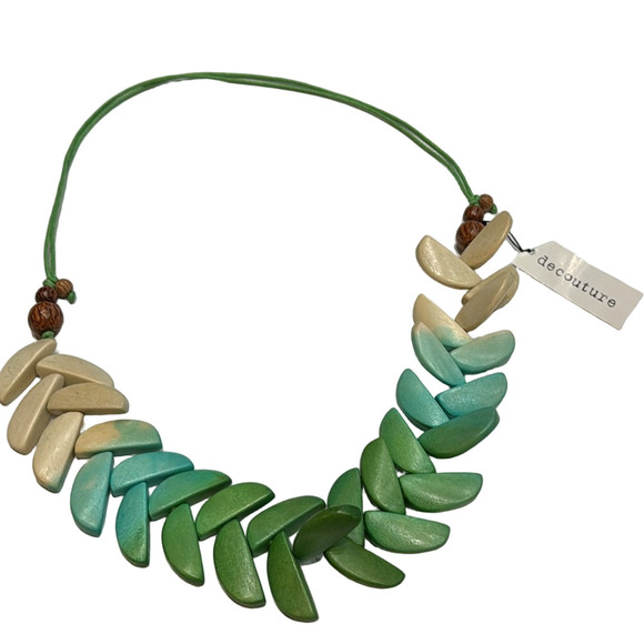 NWT DECOUTURE Beaded Statement Necklace - Picture 7 of 7